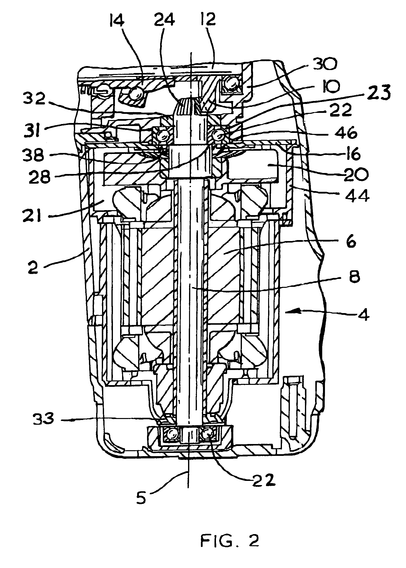 Motor mounting and sealing arrangement for a power tool