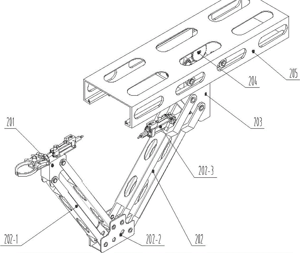 Drill pipe stand storage and fetching device and storage and fetching method