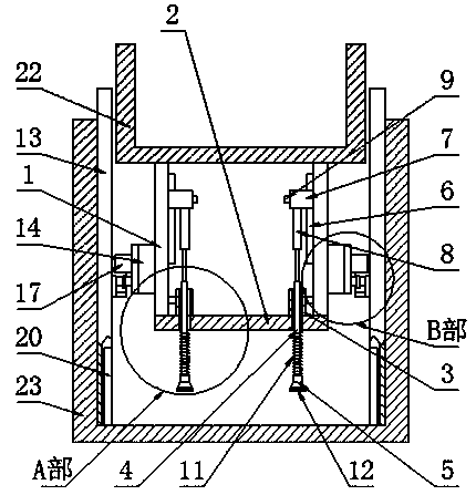 A combined shock absorbing bracket for an elevator