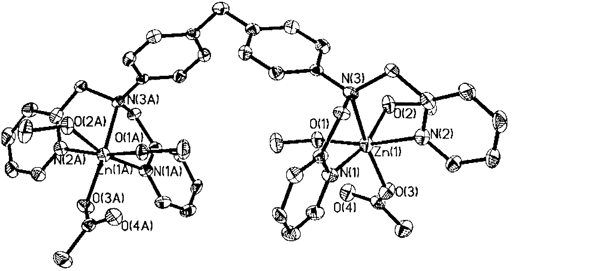 Binuclear zinc complex and preparation method and applications thereof