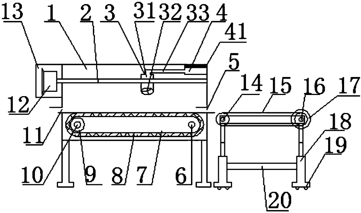 Feeding and heating device for automobile carpets