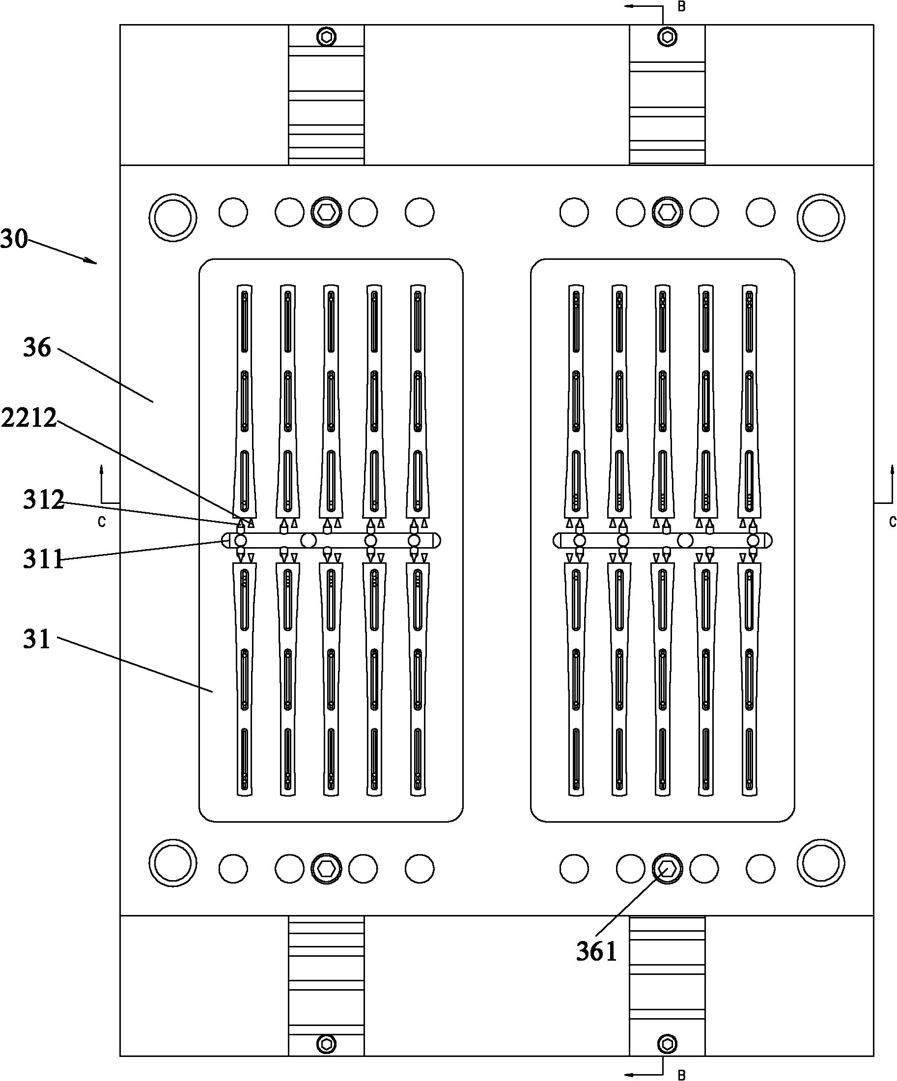 Double-injection mold