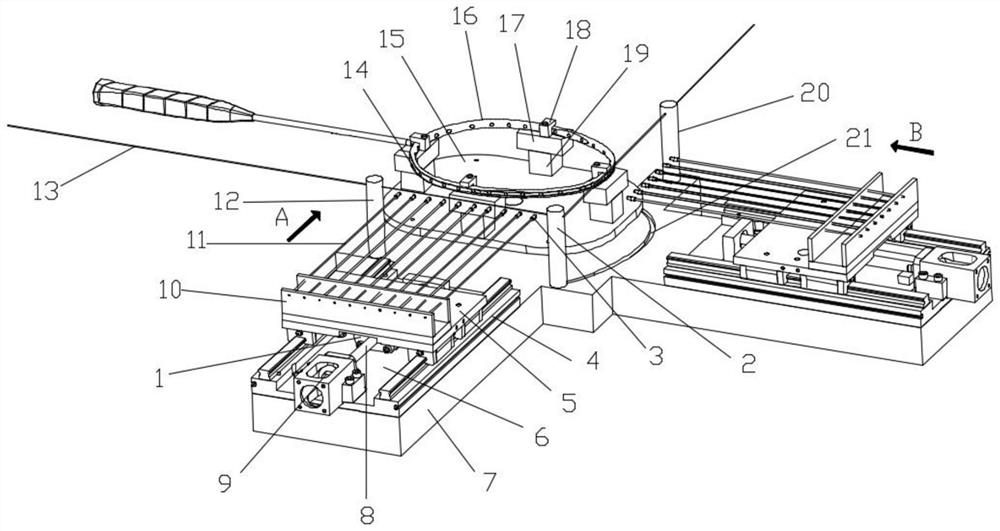 A badminton racket automatic threading robot