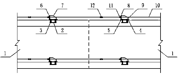 Temporary prestressing device for segment prefabricated assembled beam
