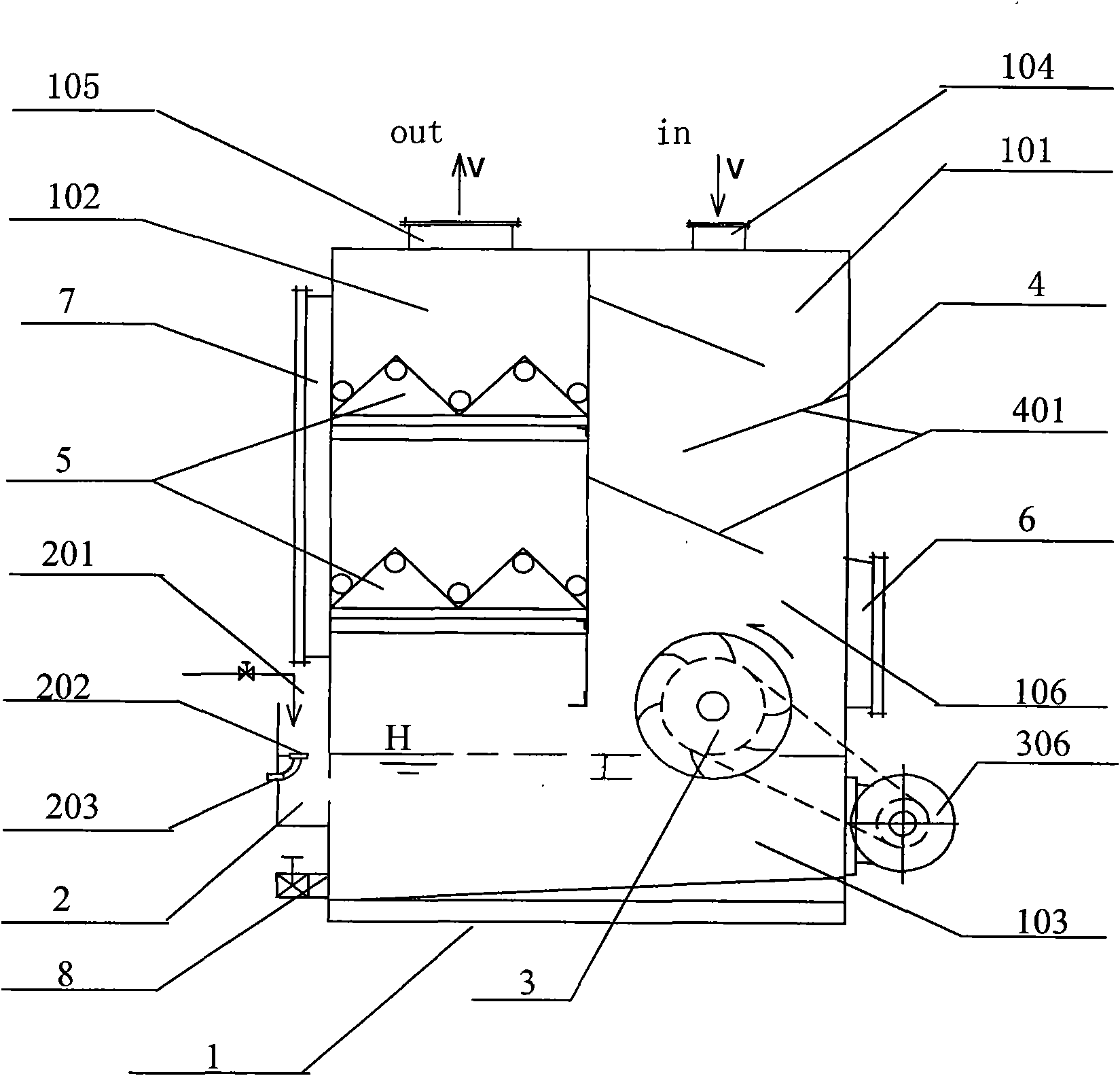 High-speed rotary atomization and absorption device for desulfurizing and removing smoke dust