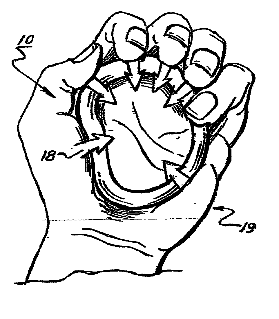 Pocket-portable hand-strengthening ringlet