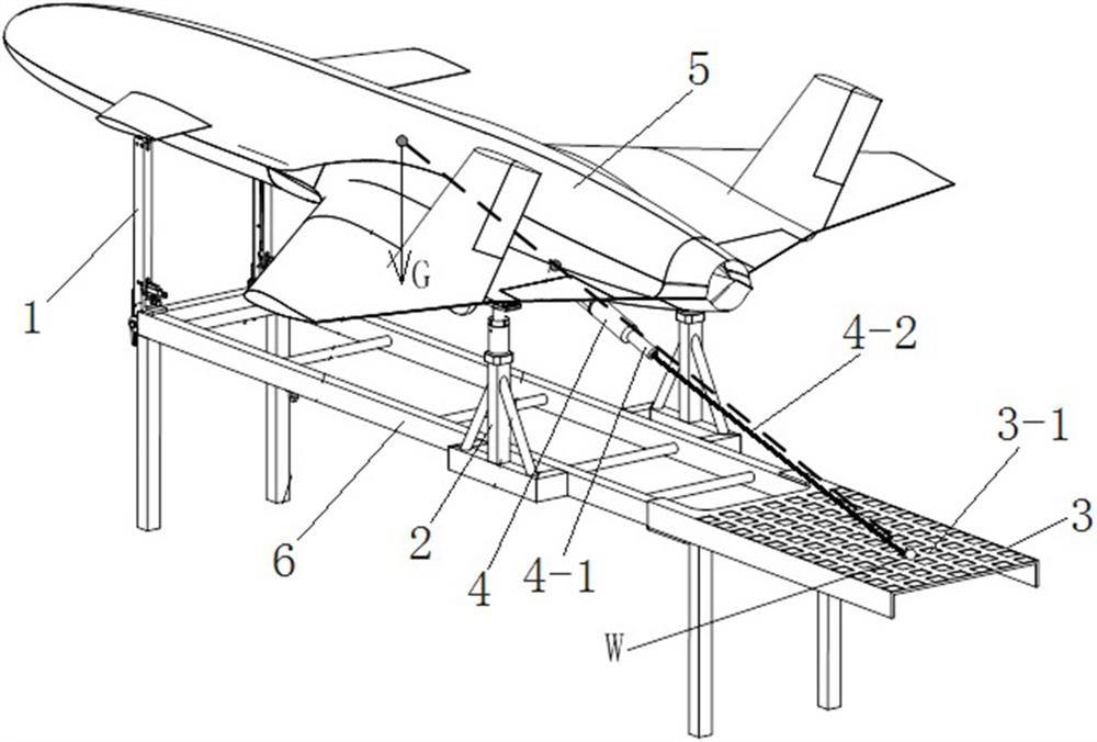 Thrust line display adjustment method and adjustment device of UAV booster rocket