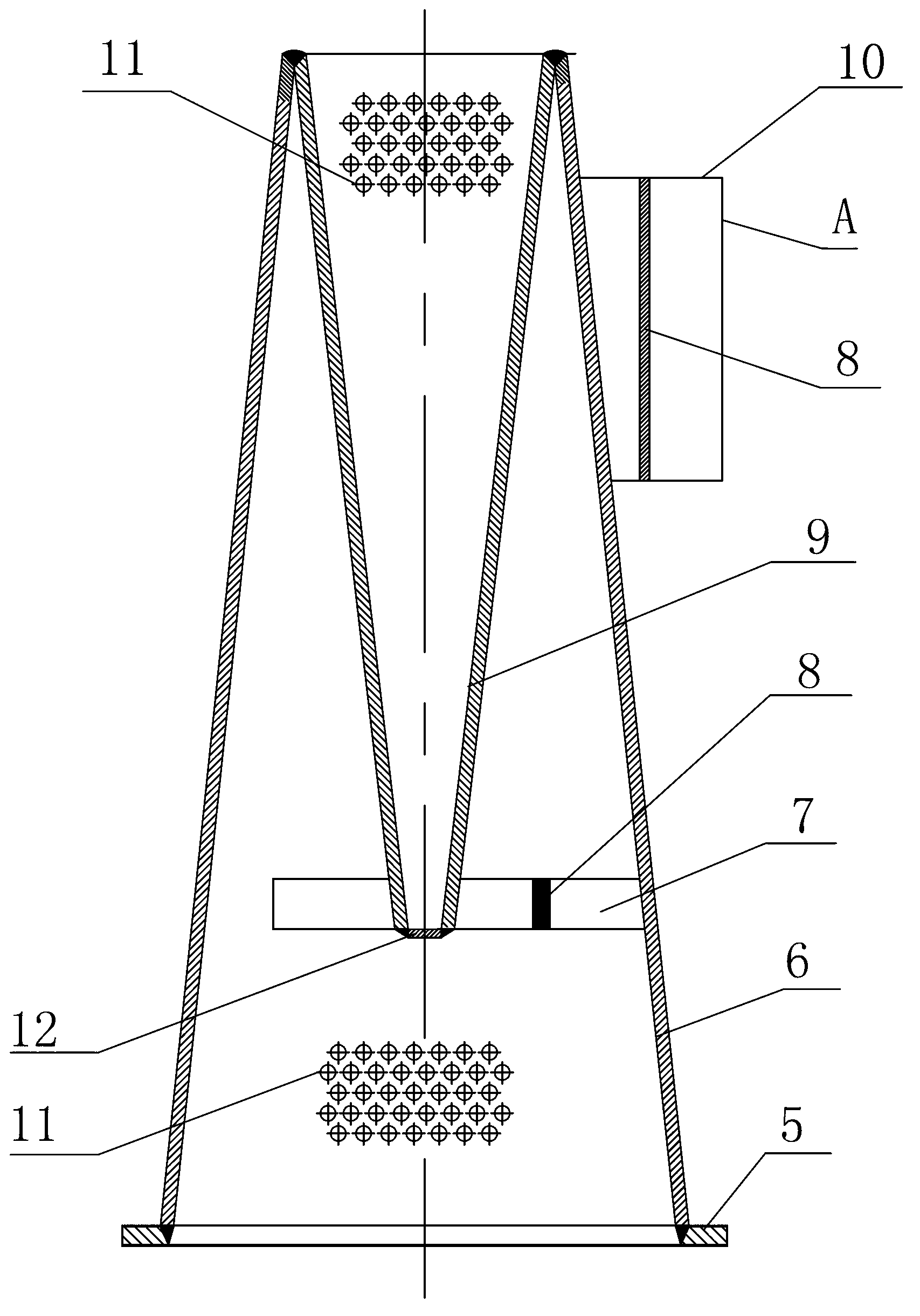 Pipeline type steam filter screen with double-funnel structure