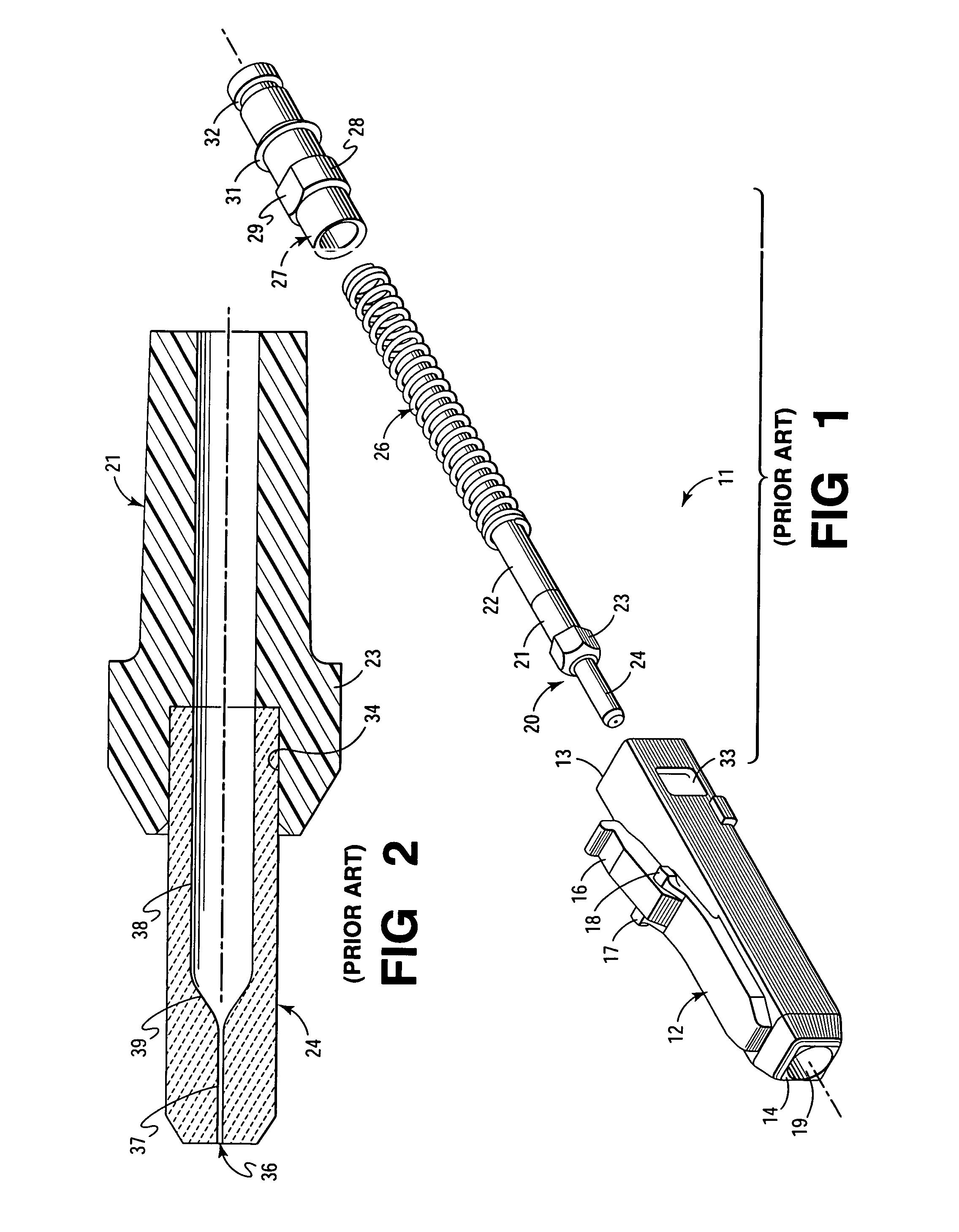 Optical fiber connection utilizing fiber containing ferrules