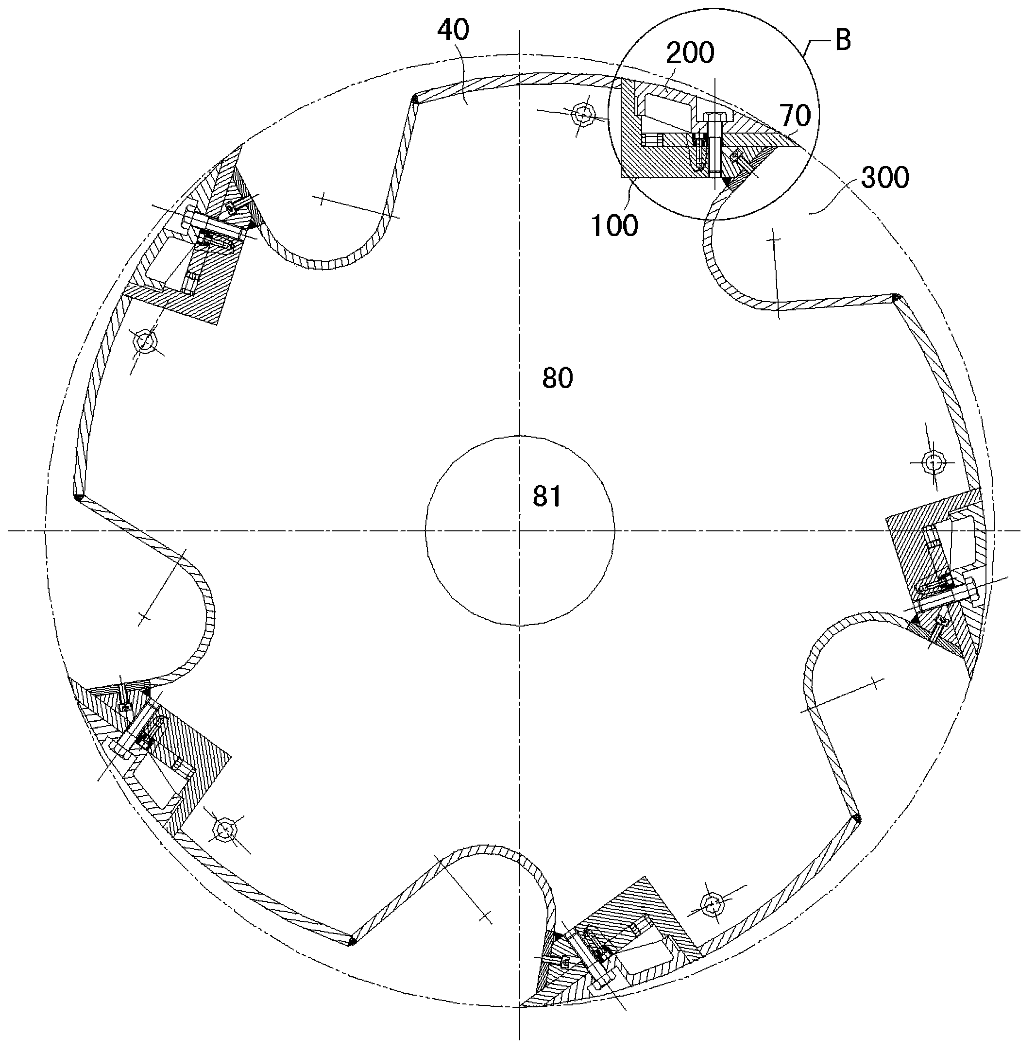 Method for preventing knife drum from being abraded