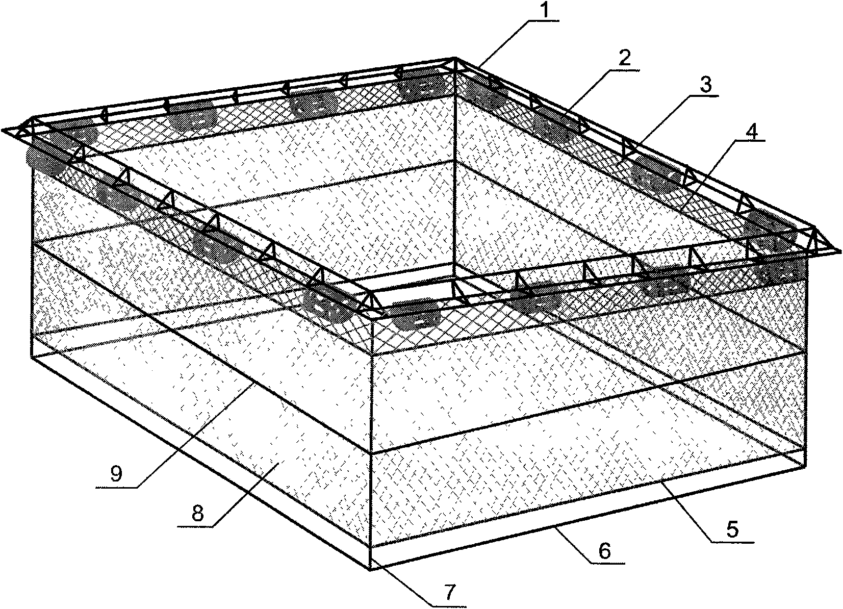 Method for making turbot cultivation net cage