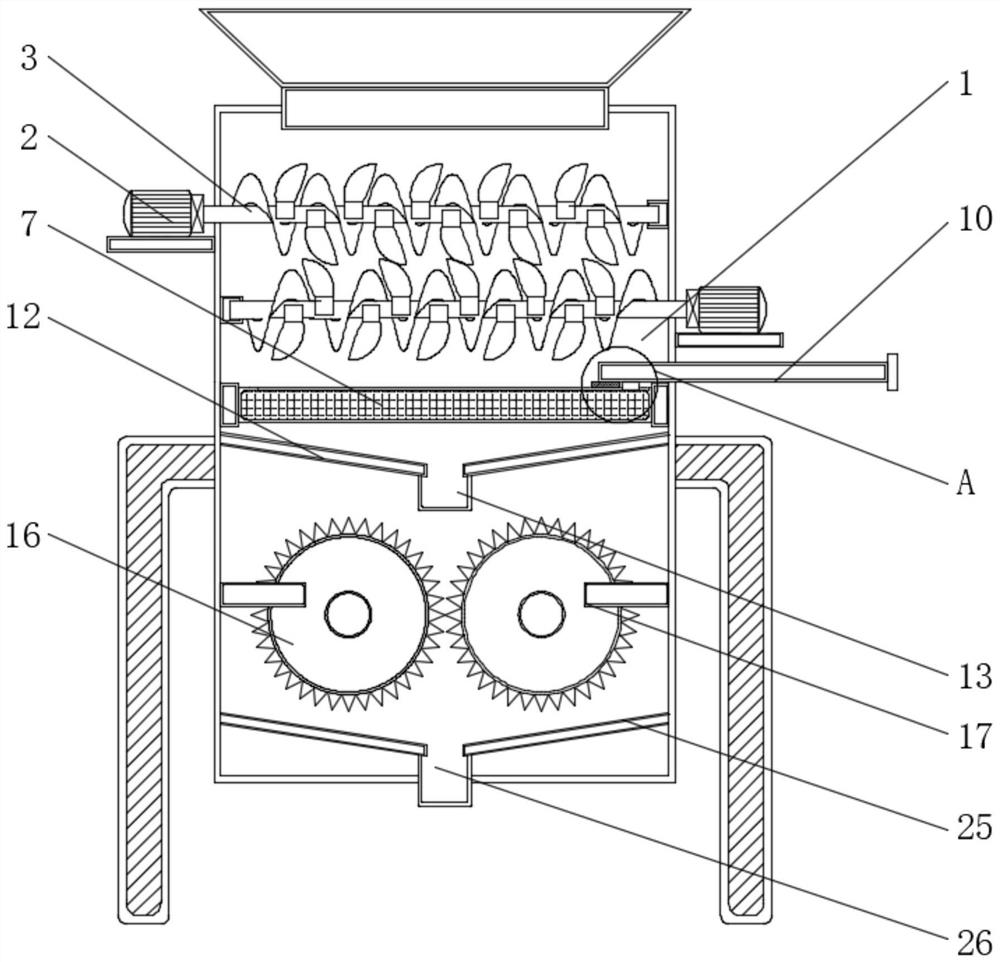 Communication cable processing extruder with crushing function
