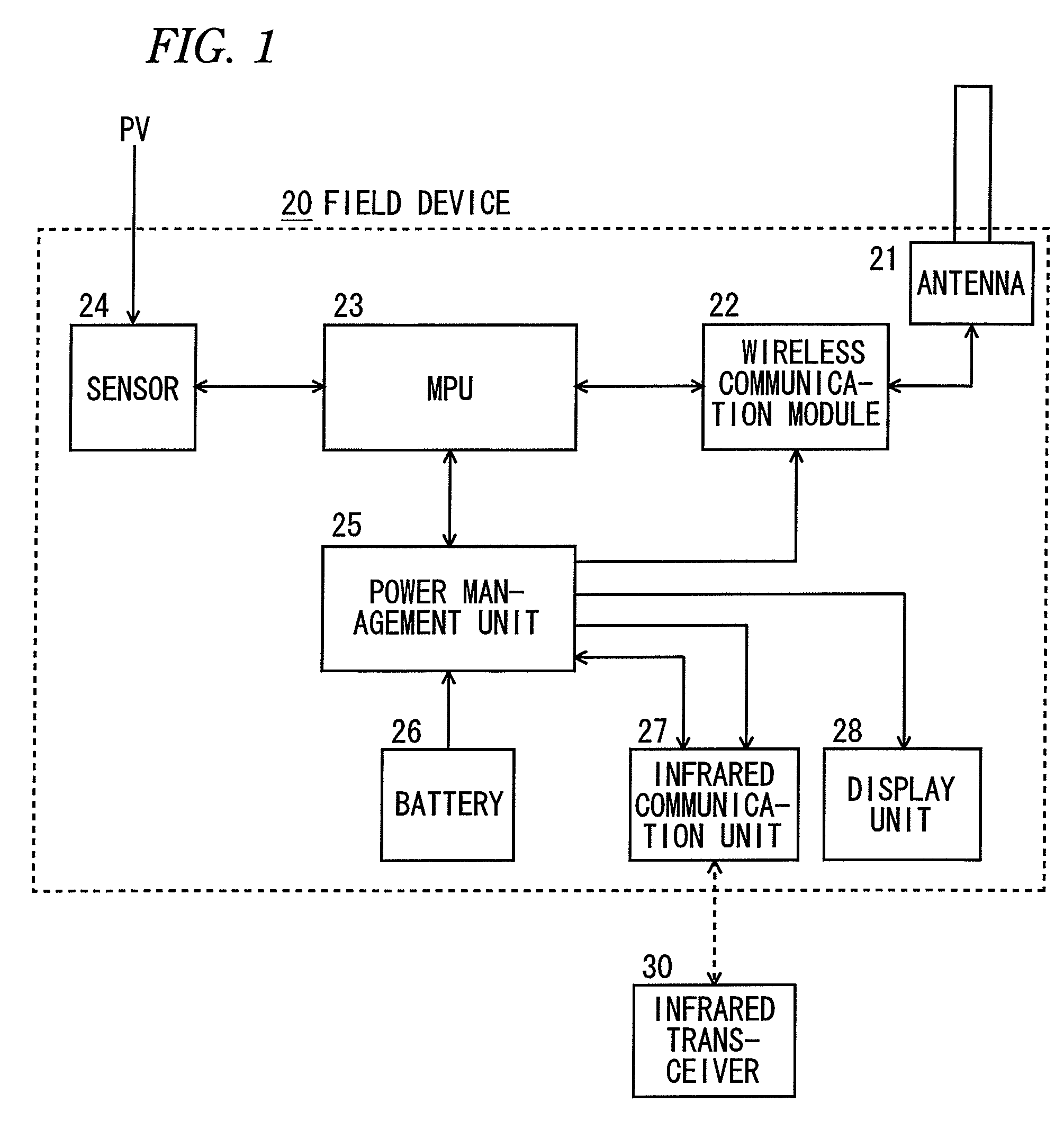 Wireless field device and power management