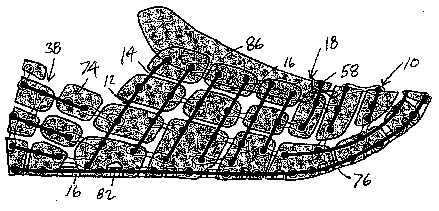 Article of footwear formed of multiple links
