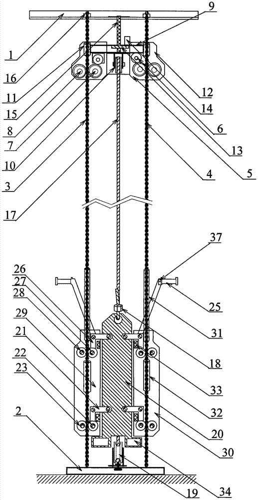 Electric lifting device for high-voltage transmission line tower working