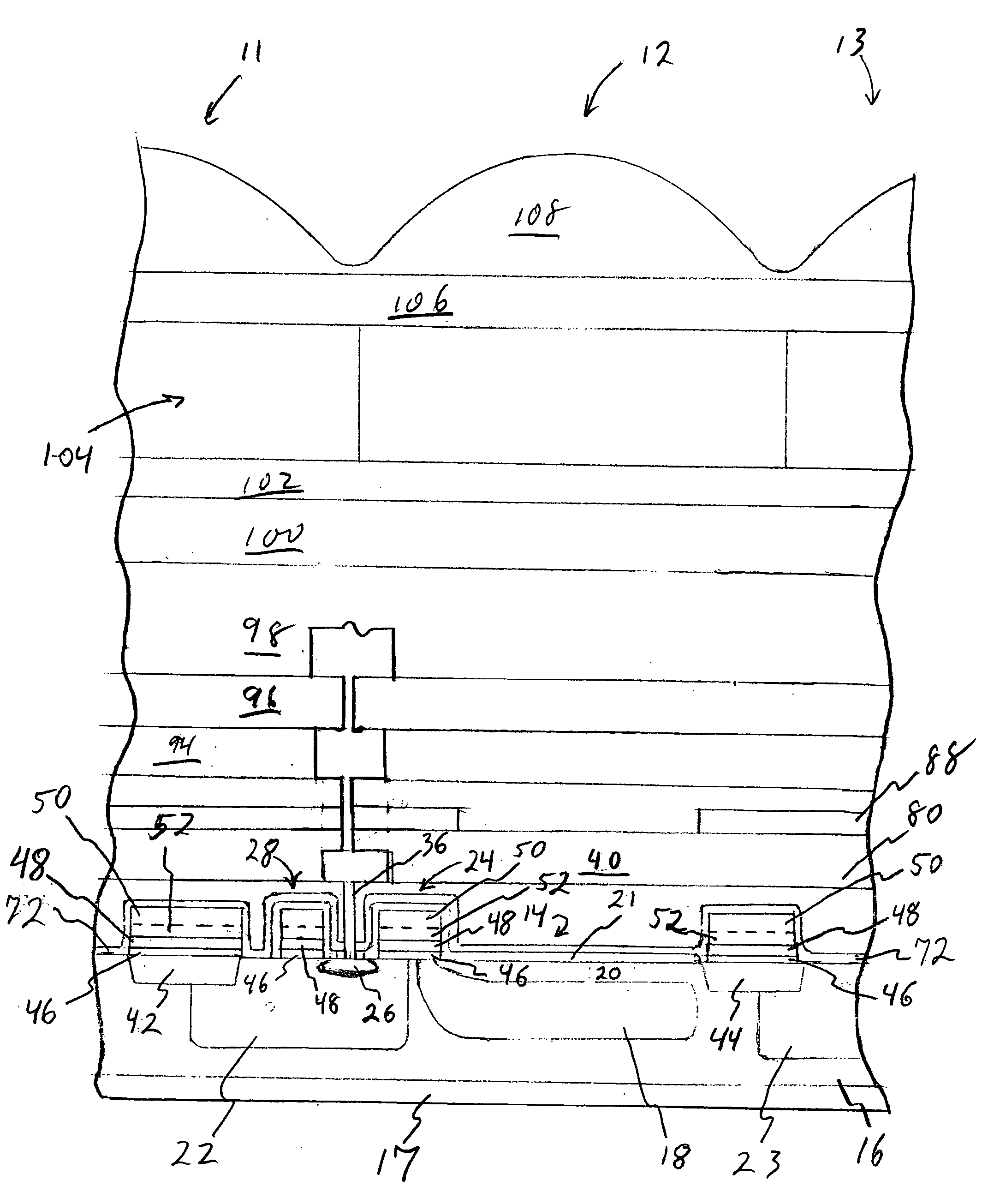 Method and structure to reduce optical crosstalk in a solid state imager