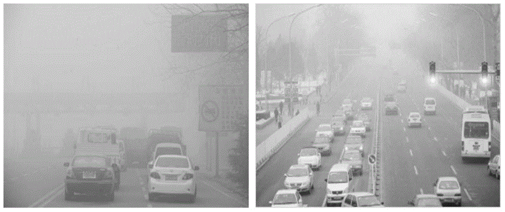 System and method for realizing image fog-haze evaluation based on Fourier transformation