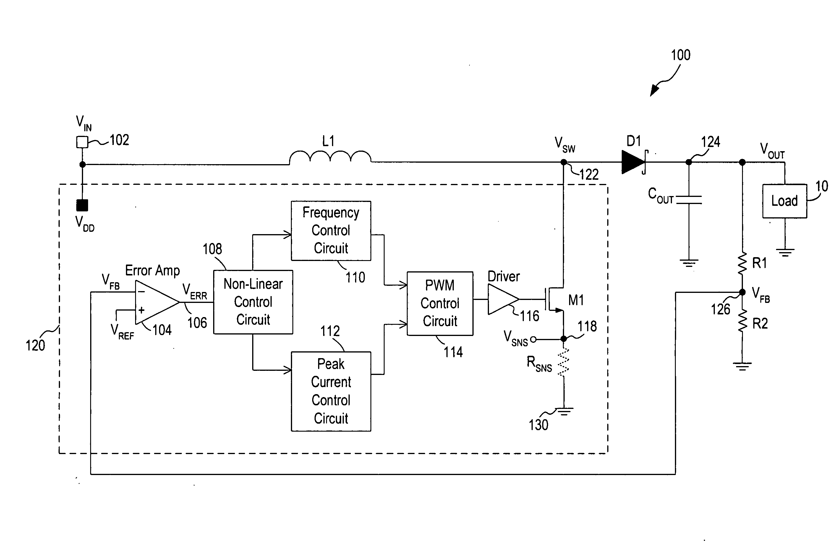 PFM and current controlled switching regulator
