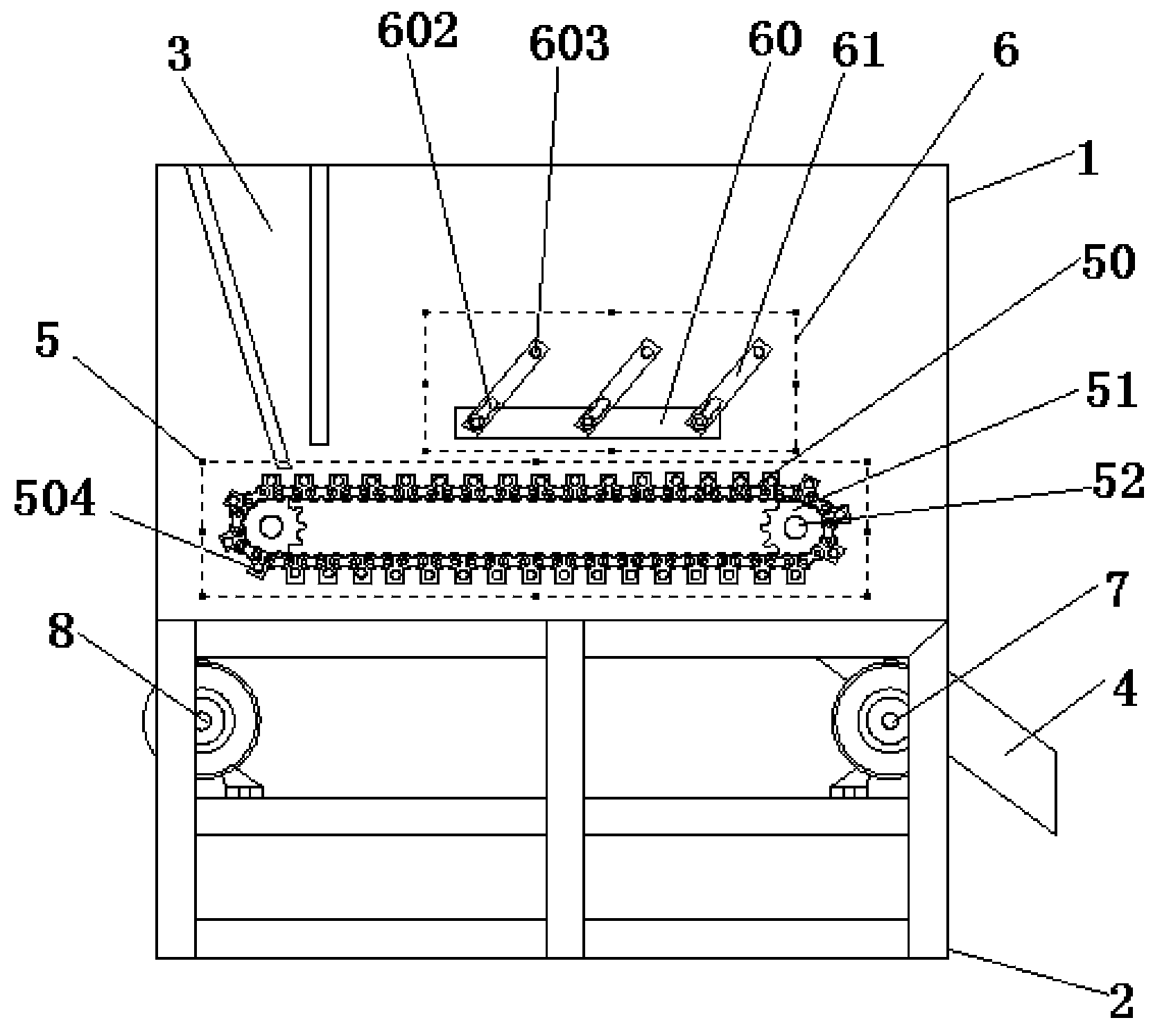 Extruding and rubbing type walnut shell breaking device