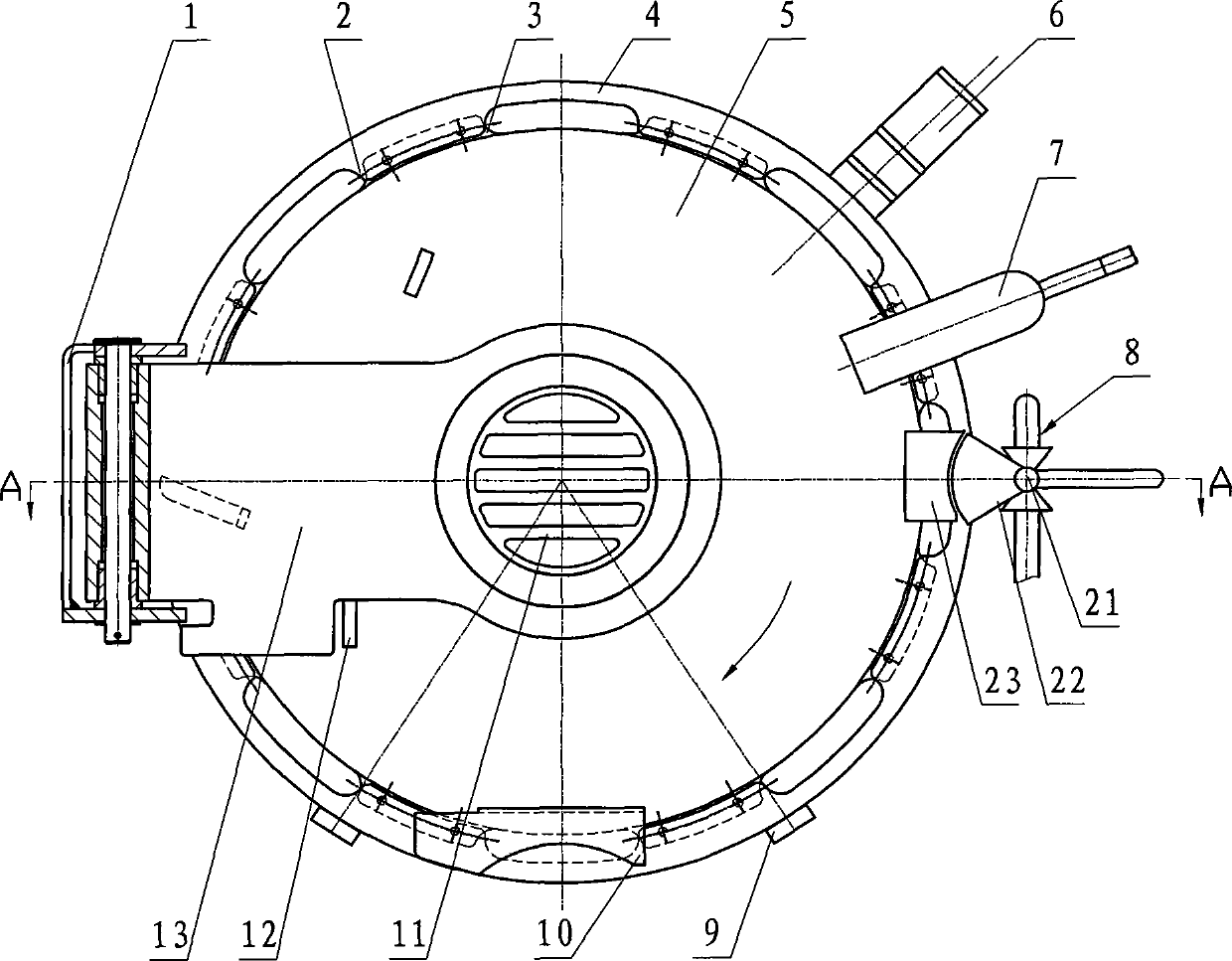 Quick-opening device of airflow dyeing machine