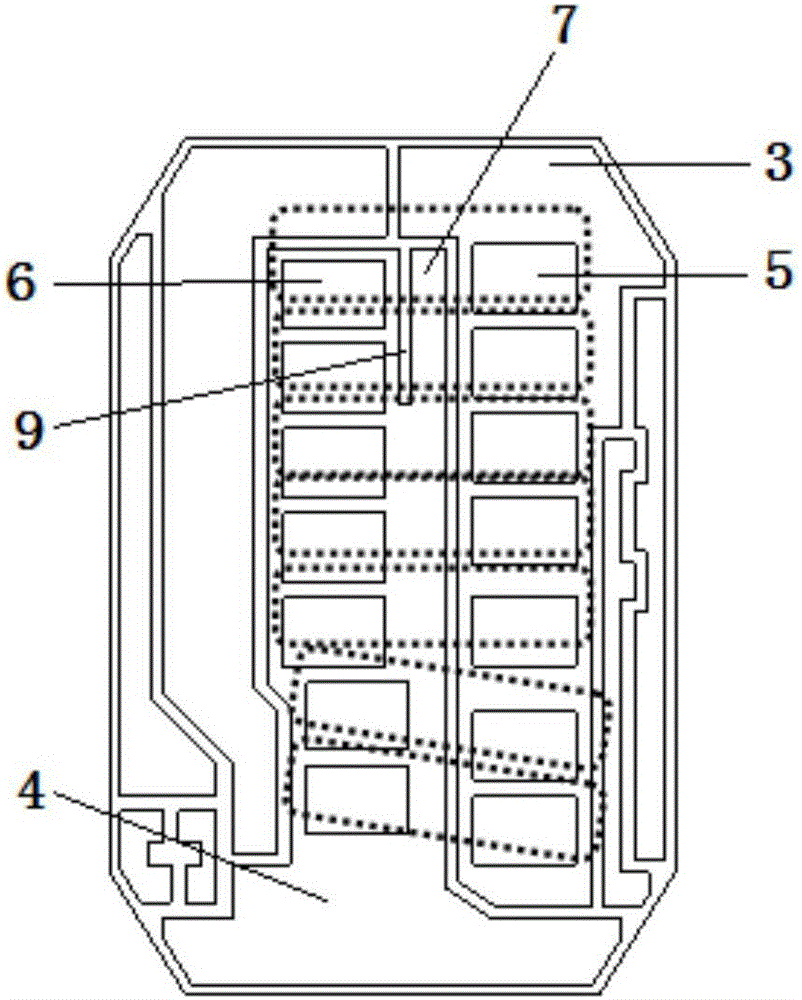 Power module for equalizing currents of chips connected in parallel