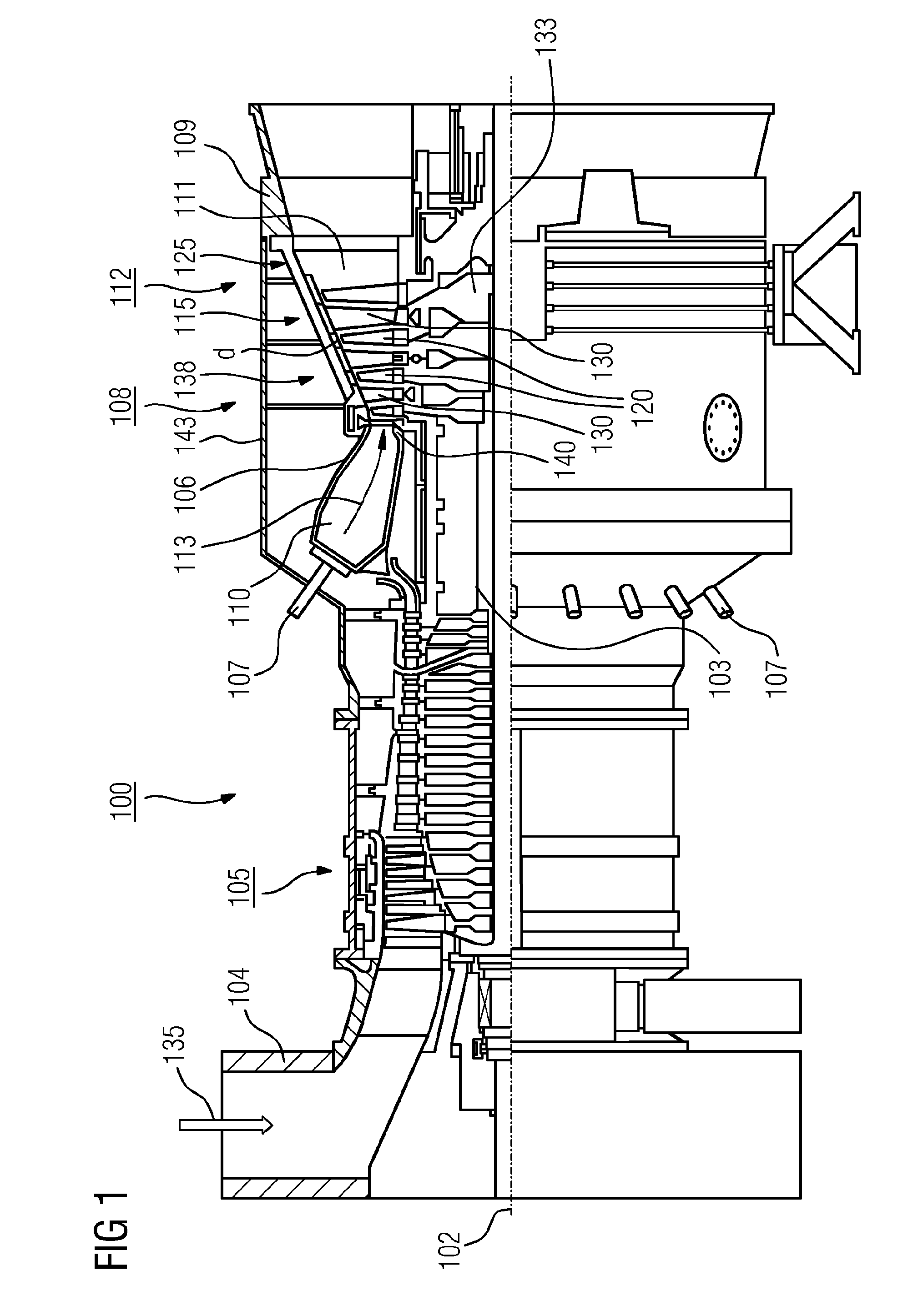 Turbine and method for detecting rubbing