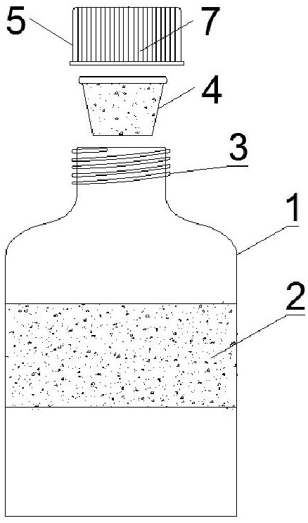 Reagent bottle with functions of preventing leakage, resisting skid and facilitating transportation