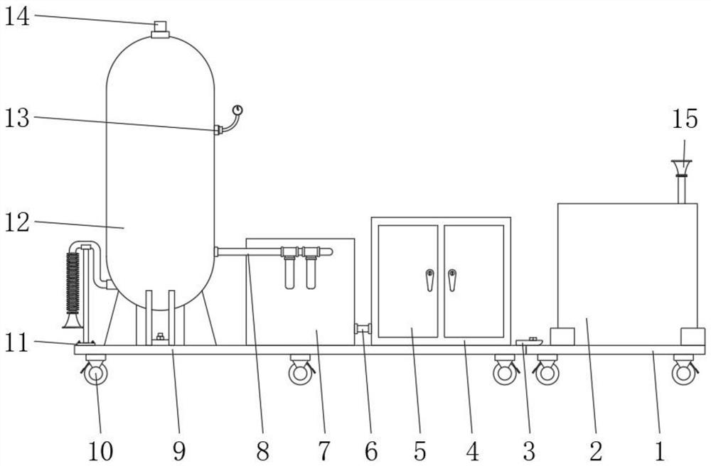 Device for safe replacement and purging of pipelines of liquefying device