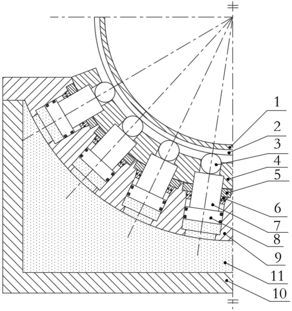 Adaptive floating roller flexible support device