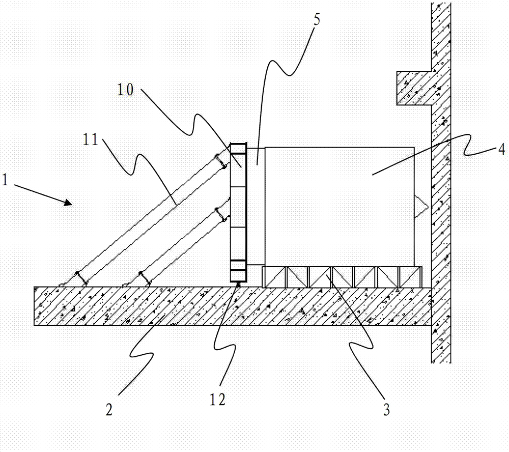 Assembling type reaction frame device for shield launching and propulsion