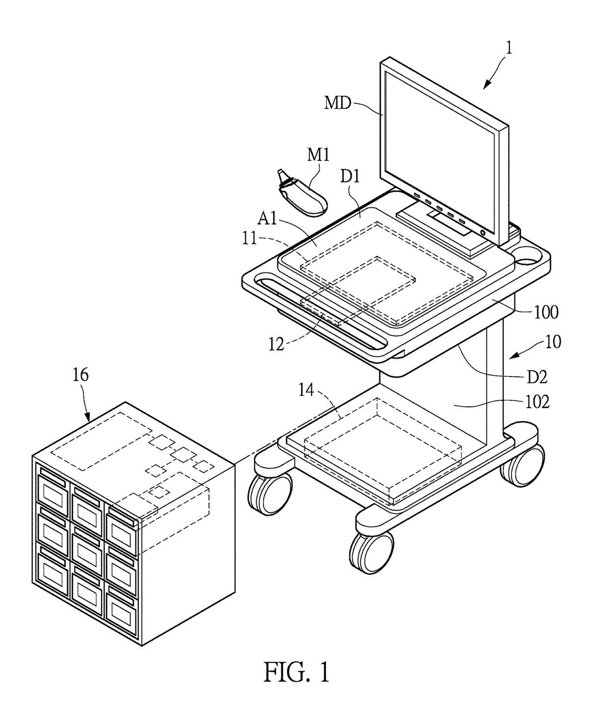 Mobile medication workstation and method for supplying power thereof