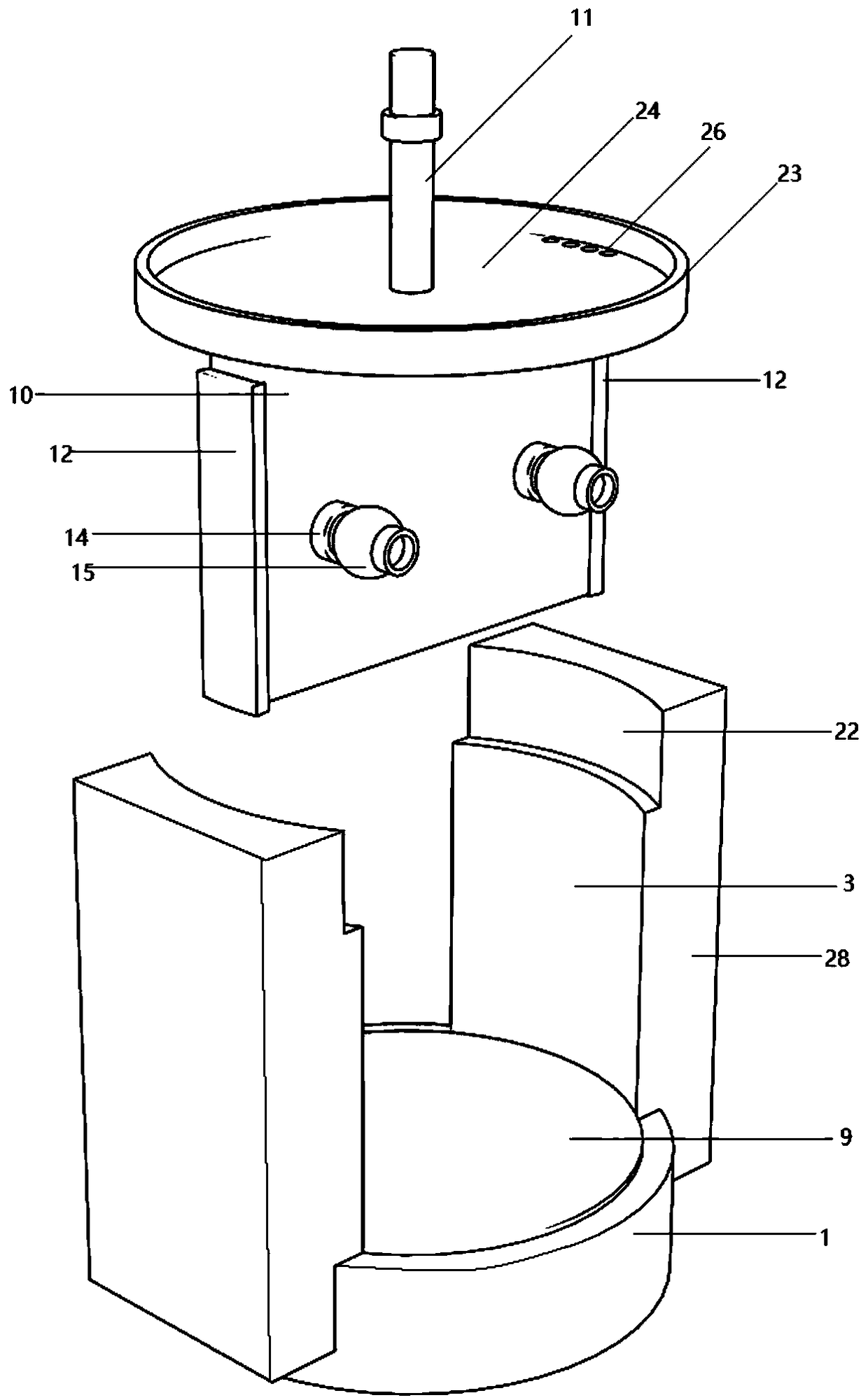 Starting and closing device of sluice gate