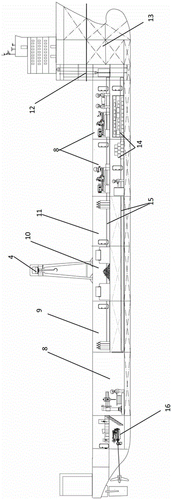 Self-propelled semi-submersible repair ship and its use