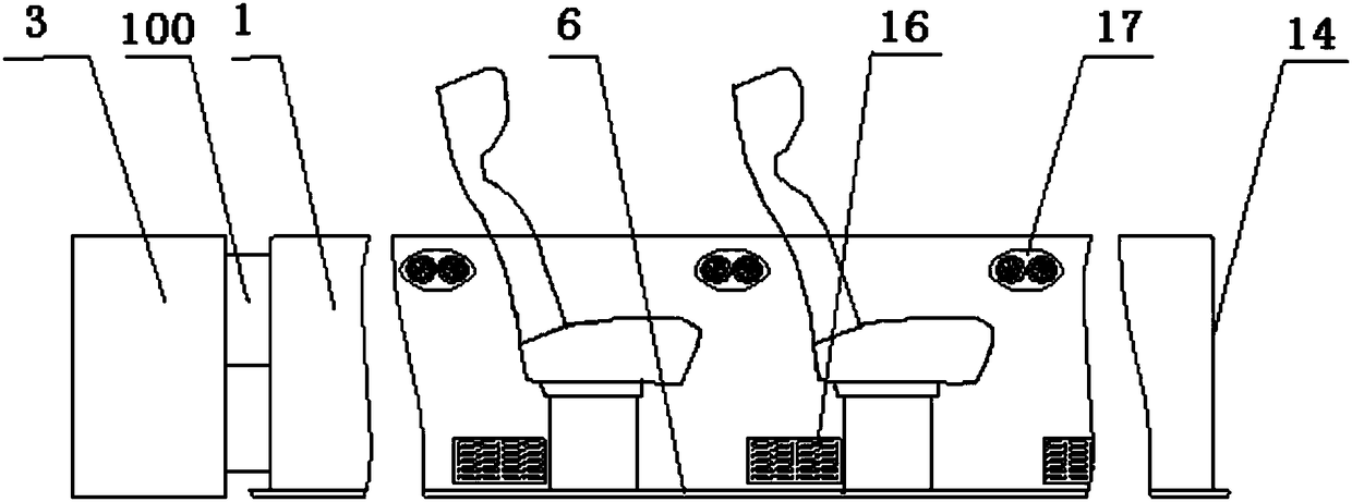 Two-channel side-sited air-conditioner air passage of passenger car