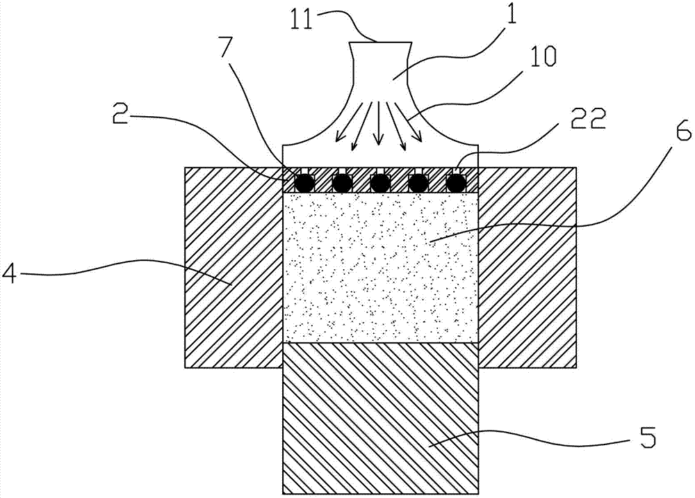 Method for positioning and distributing diamonds in tool bit and distributing device