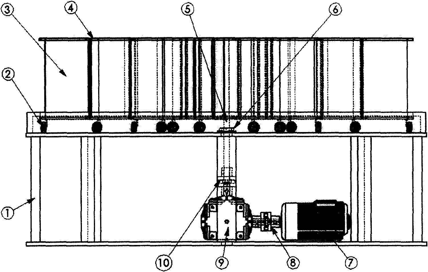 Squirrel-cage vertical shaft wind generating set