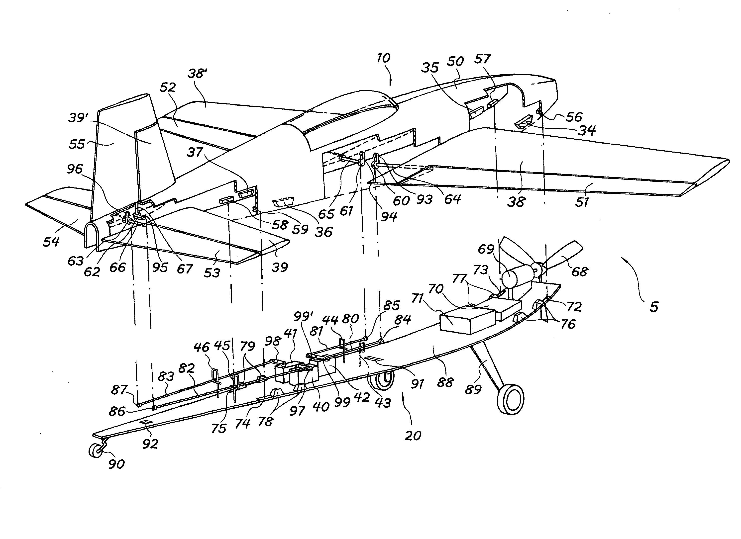 Modularized airplane structures and methods