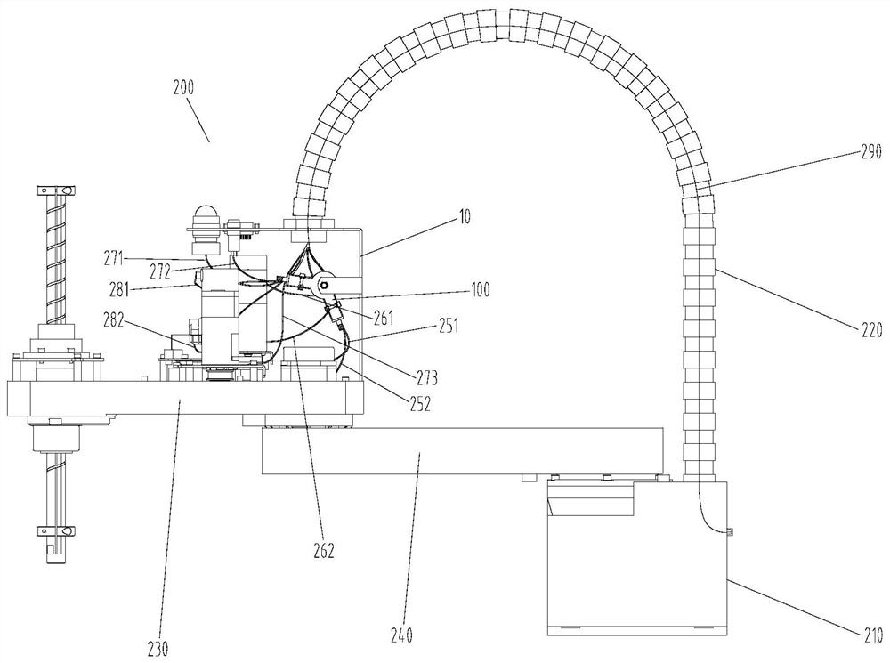 Cable fixing device and robot