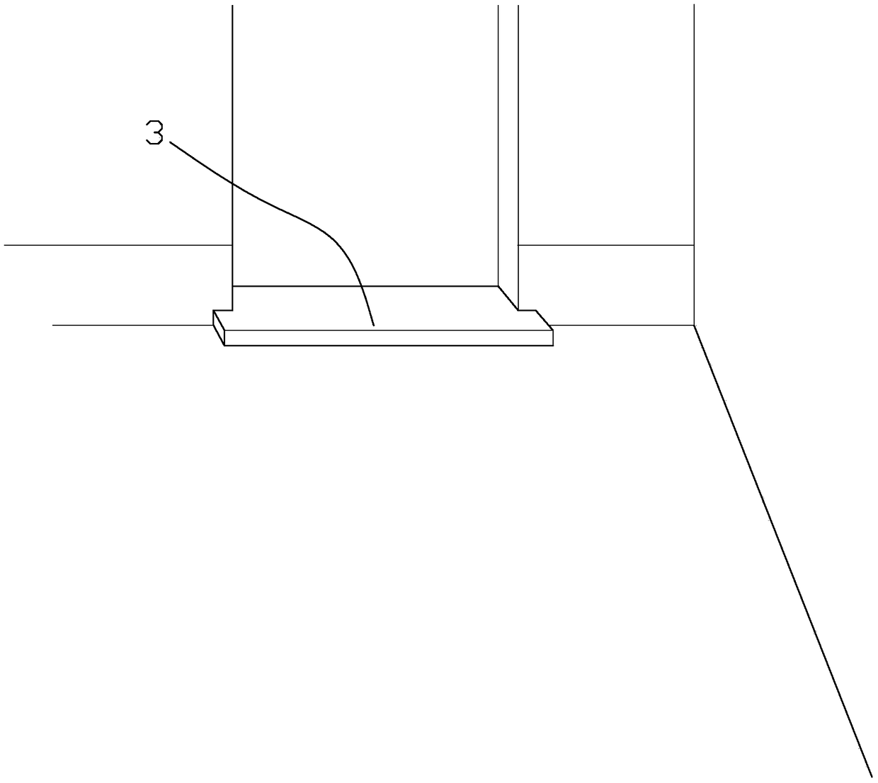 Bathroom water stagnation zone assembly and construction method