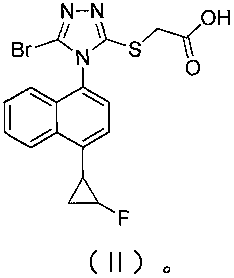 2-[5-bromo-4-(4-fluorocyclopropylnaphthalen-1-yl)-4h-1,2,4-triazol-3-ylthio]acetic acid compound and its application