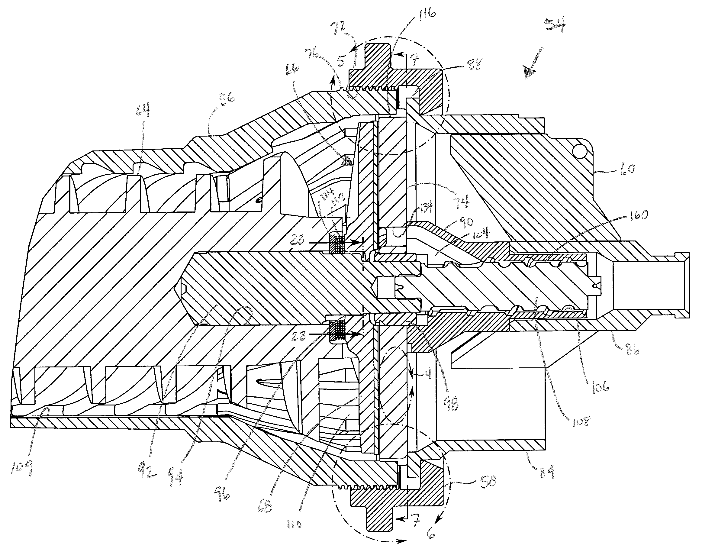 Fluted ramped entryways of an orifice plate for a grinding machine