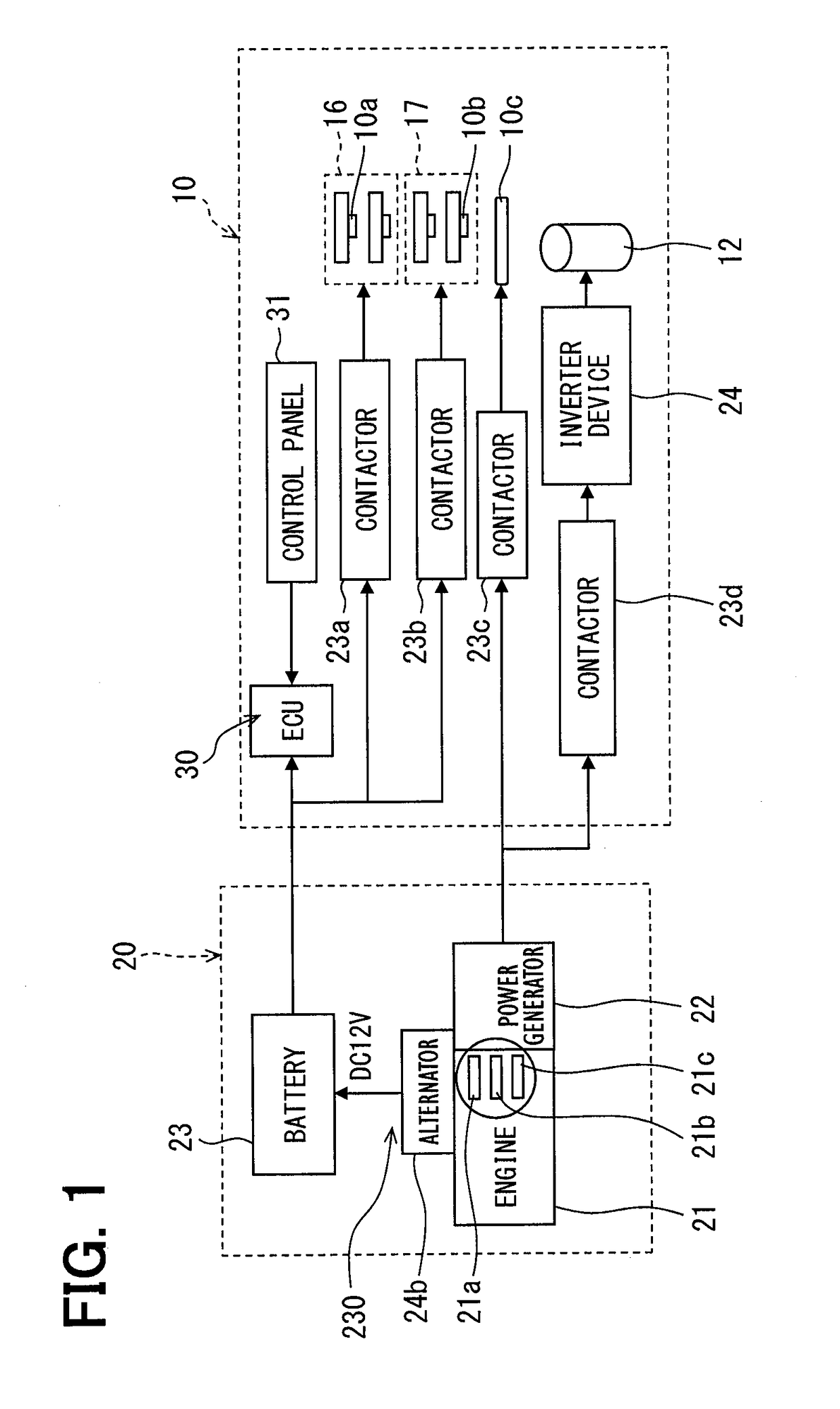 Refrigeration device and container refrigeration system