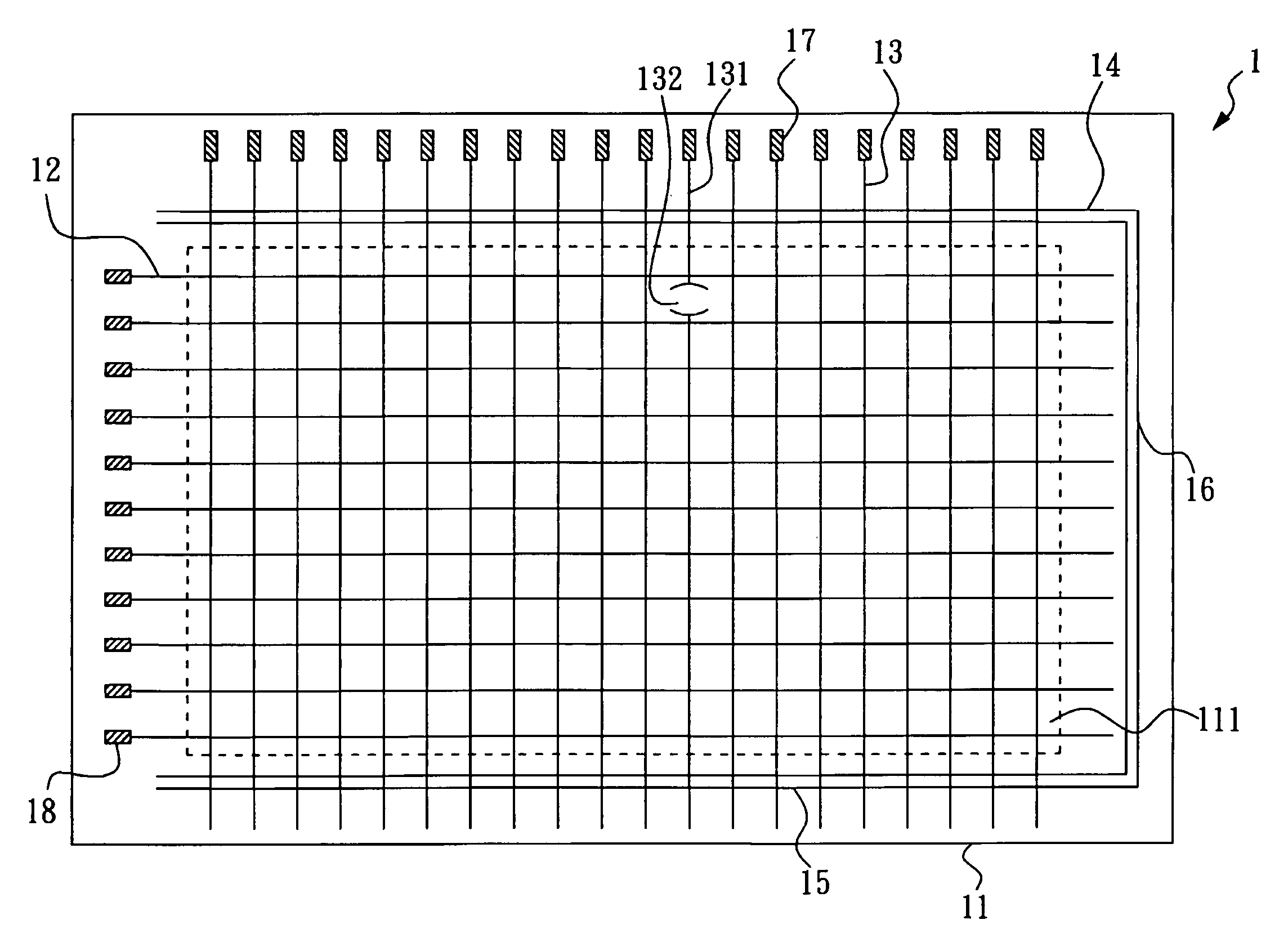 Active array substrate for flat panel display