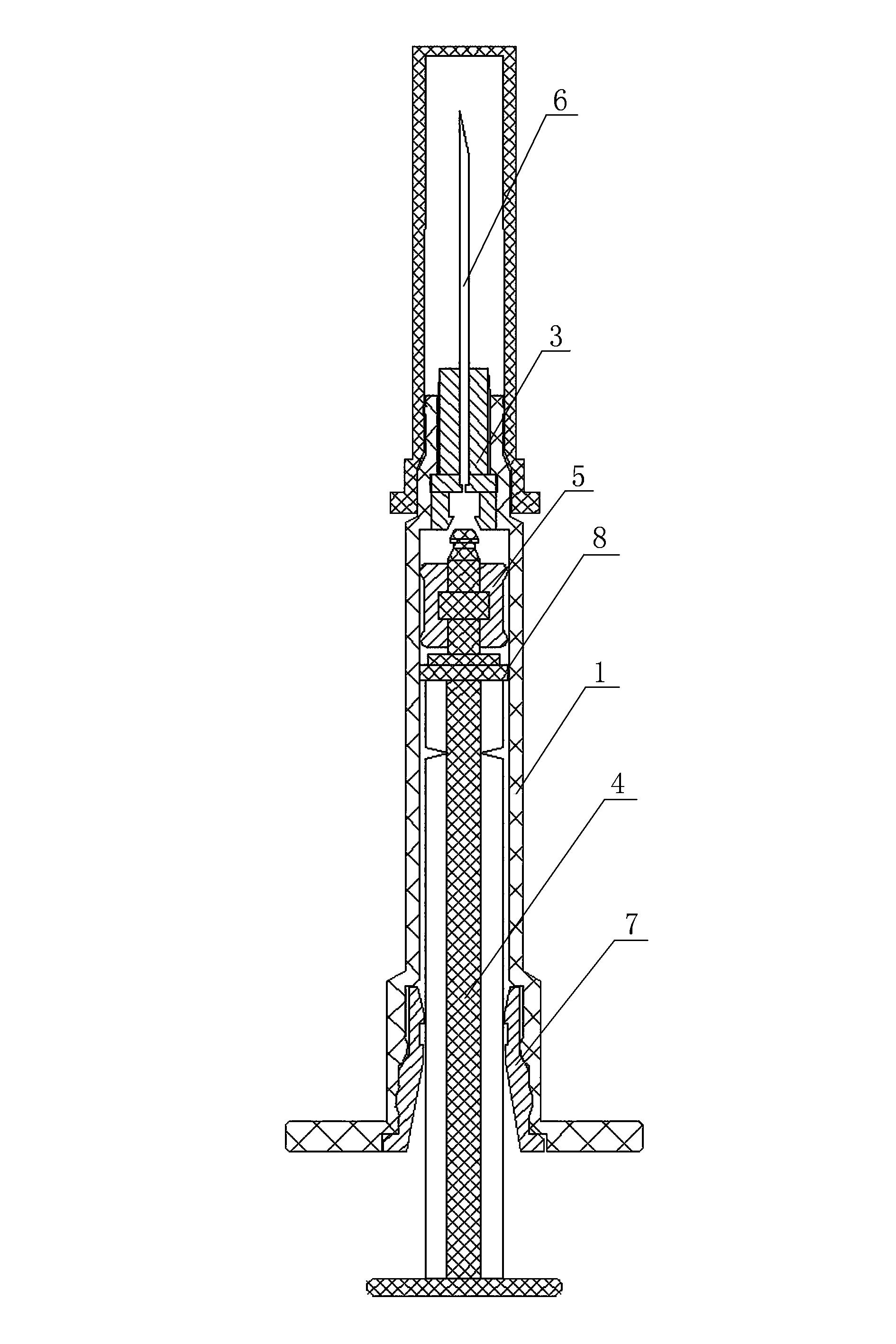 Core rod locking-type safety syringe