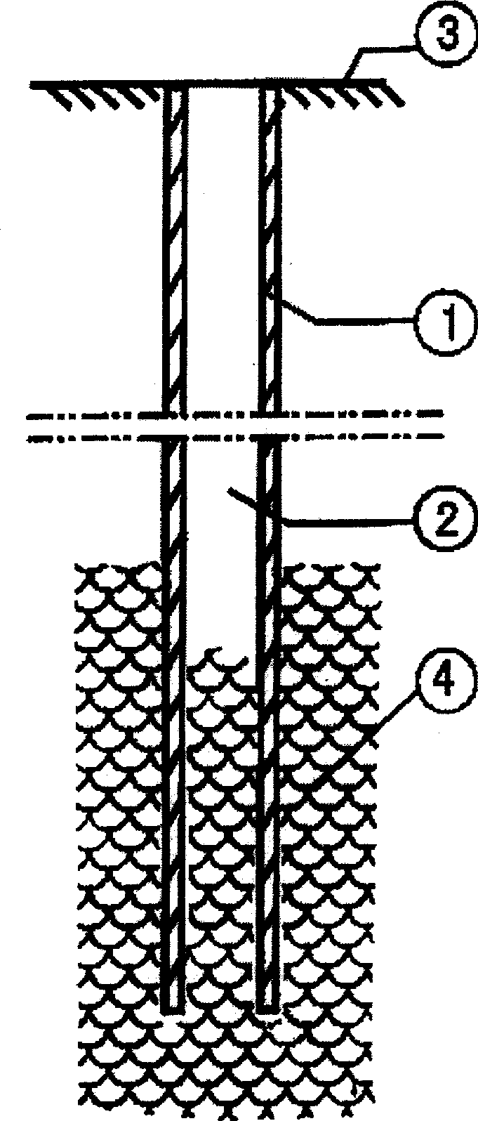 High-pressure rotary-jetting hollow bottom-expanding pile and making method thereof