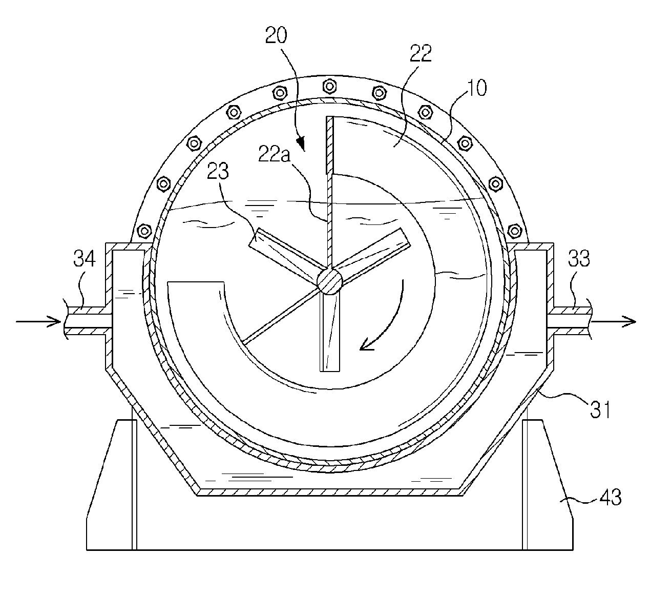 Apparatus and method for treating organic waste