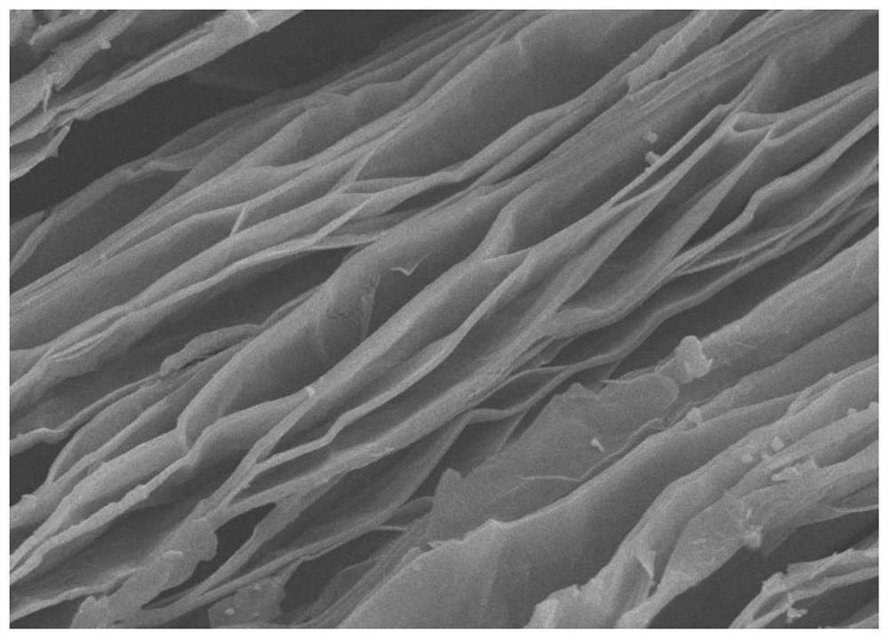 Fe-Fe2O3/nitrogen-doped expanded graphite composite material for grease adsorption