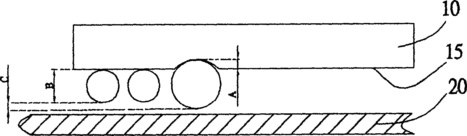 Flatness detecting method and detecting instrument thereby