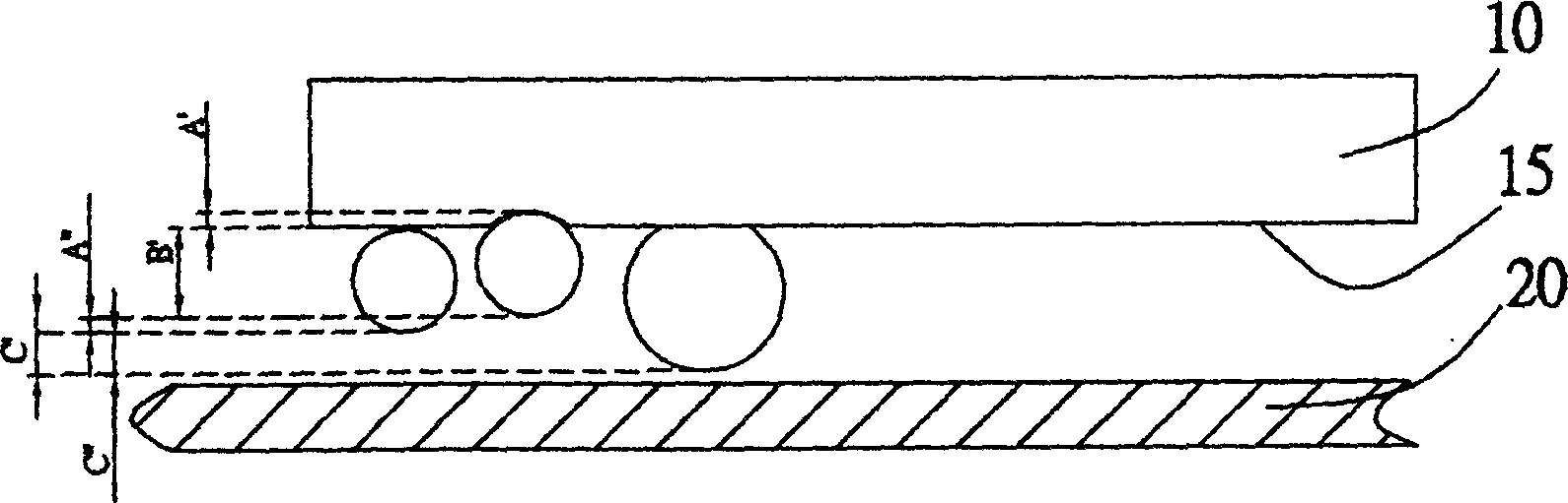 Flatness detecting method and detecting instrument thereby