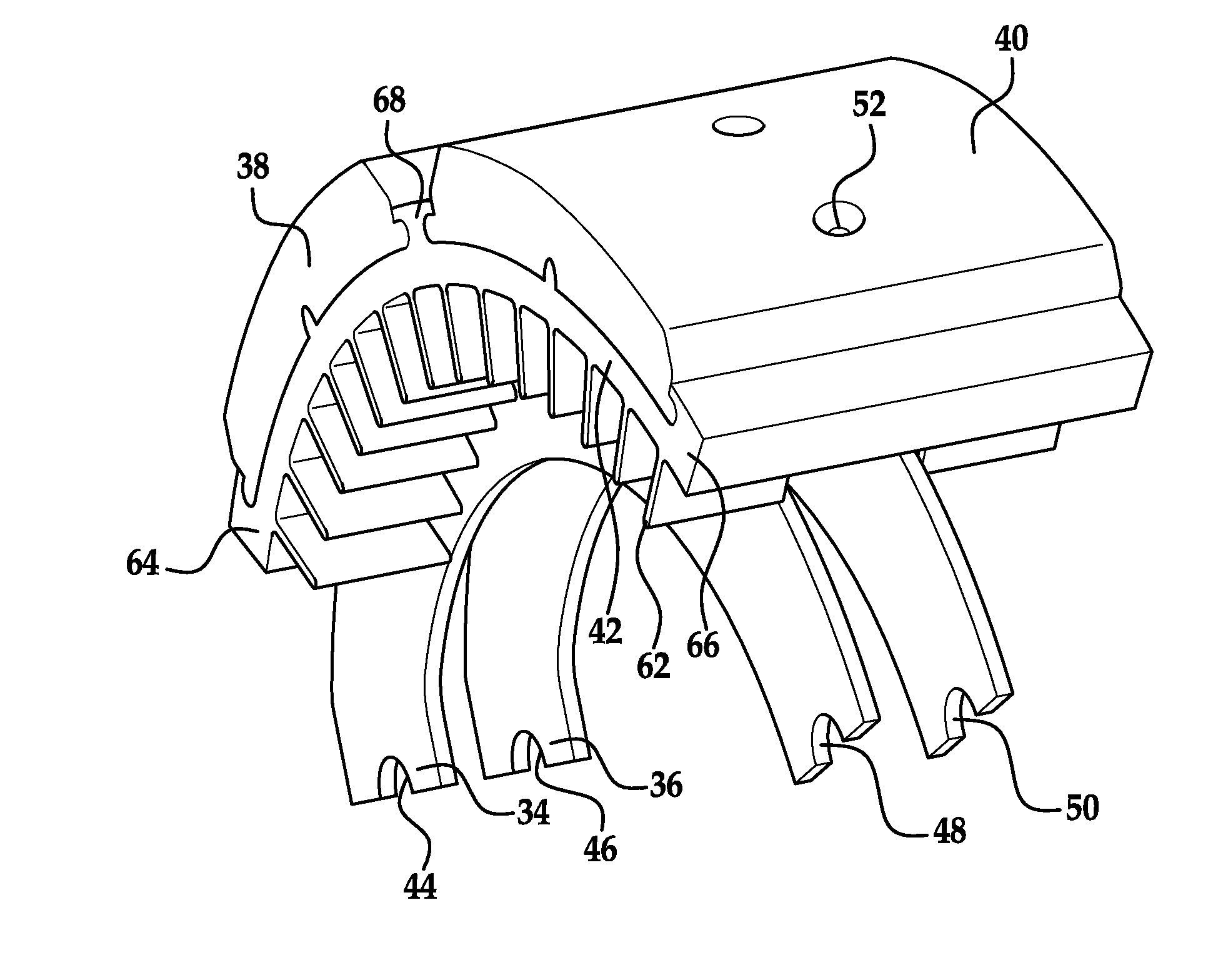 Extruded table for a brake shoe